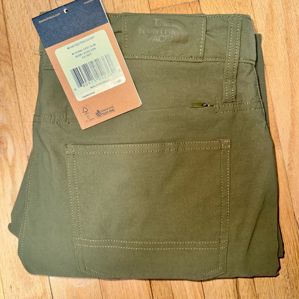 North Face Men's  Olive Green Hiking Pants - Picture 3 of 7